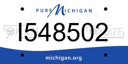 I548502 Michigan License Plate