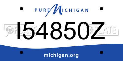 I54850Z Michigan License Plate
