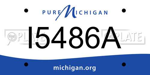 I5486A Michigan License Plate