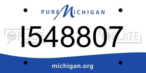 I548807 Michigan License Plate