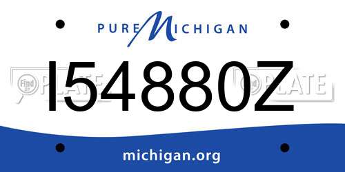 I54880Z Michigan License Plate