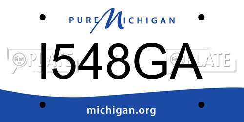 I548GA Michigan License Plate