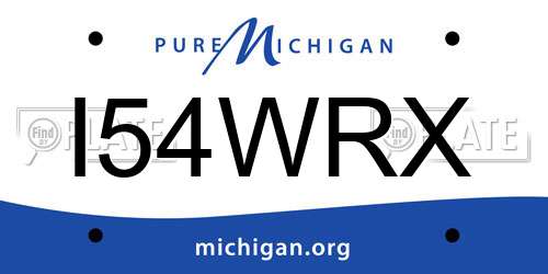 I54WRX Michigan License Plate