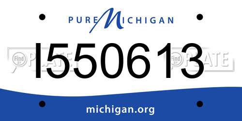 I550613 Michigan License Plate