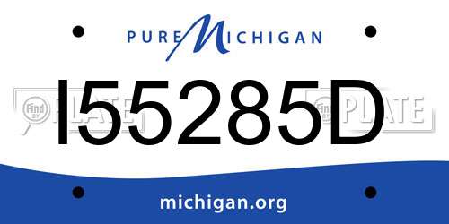I55285D Michigan License Plate