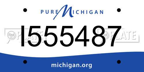 I555487 Michigan License Plate