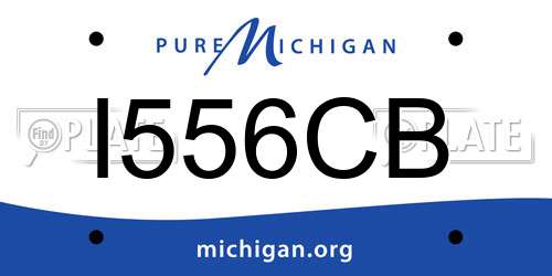 I556CB Michigan License Plate