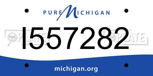 I557282 Michigan License Plate