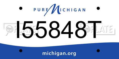 I55848T Michigan License Plate