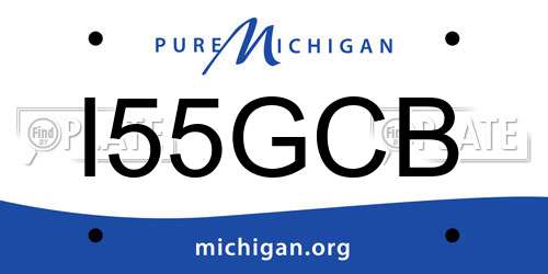 I55GCB Michigan License Plate