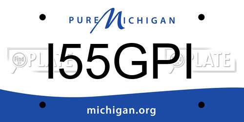 I55GPI Michigan License Plate