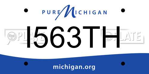 I563TH Michigan License Plate