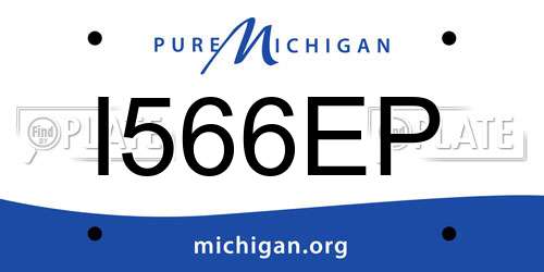 I566EP Michigan License Plate