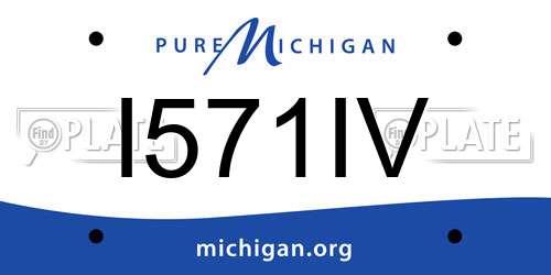 I571IV Michigan License Plate