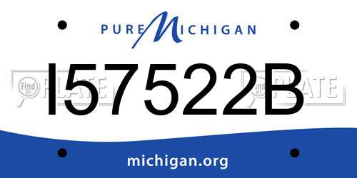 I57522B Michigan License Plate