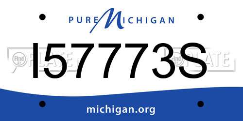 I57773S Michigan License Plate