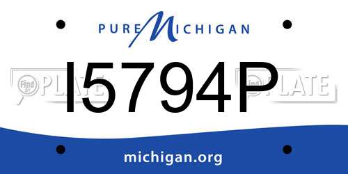 I5794P Michigan License Plate