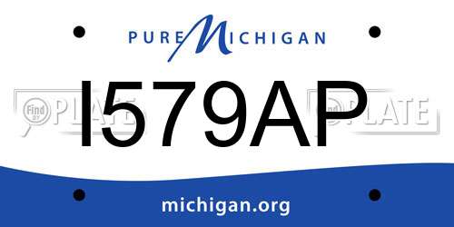 I579AP Michigan License Plate