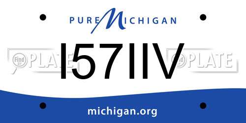 I57IIV Michigan License Plate