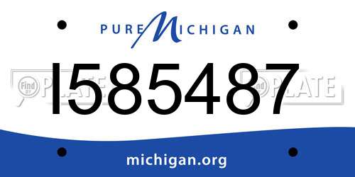 I585487 Michigan License Plate