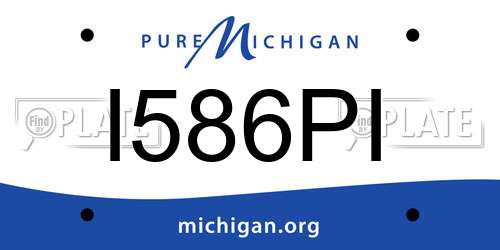 I586PI Michigan License Plate