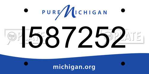 I587252 Michigan License Plate
