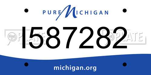I587282 Michigan License Plate