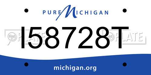 I58728T Michigan License Plate