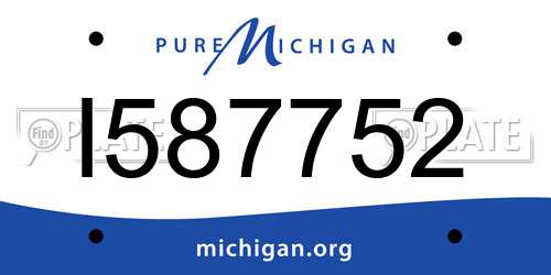 I587752 Michigan License Plate