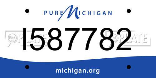 I587782 Michigan License Plate
