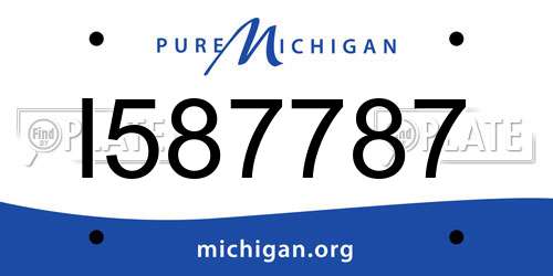 I587787 Michigan License Plate