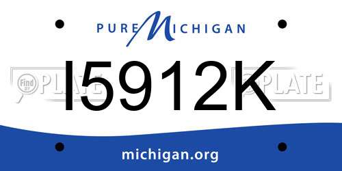 I5912K Michigan License Plate