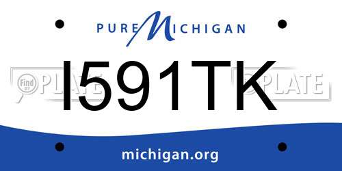 I591TK Michigan License Plate