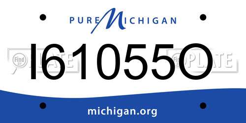 I61055O Michigan License Plate