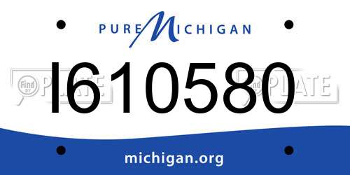 I610580 Michigan License Plate
