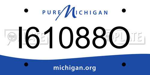 I61088O Michigan License Plate