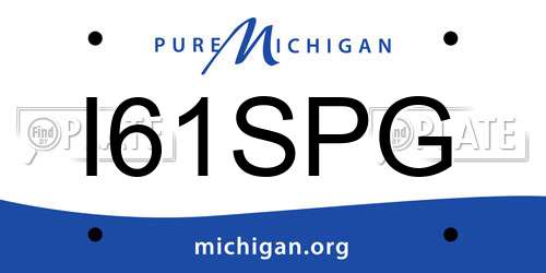I61SPG Michigan License Plate