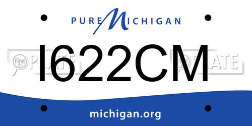 I622CM Michigan License Plate