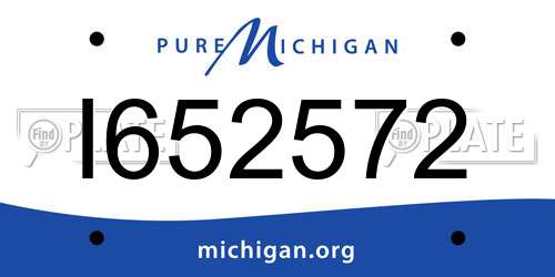 I652572 Michigan License Plate