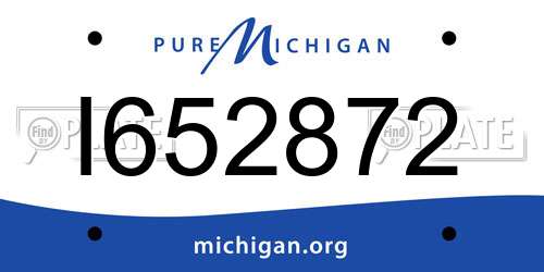 I652872 Michigan License Plate