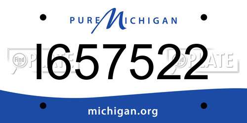 I657522 Michigan License Plate