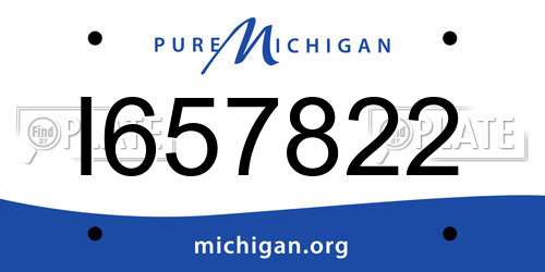 I657822 Michigan License Plate