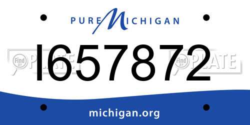 I657872 Michigan License Plate