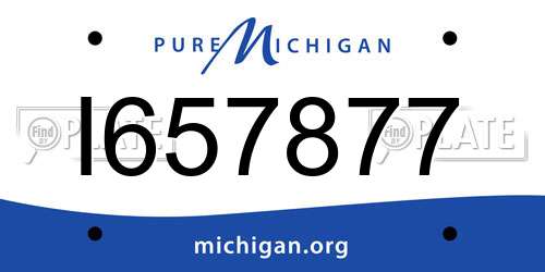 I657877 Michigan License Plate