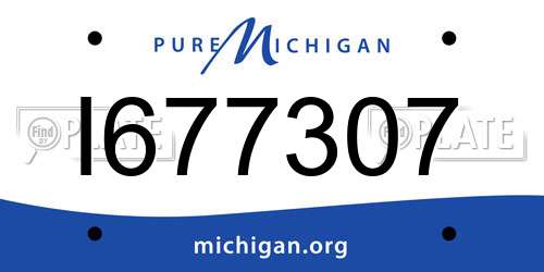 I677307 Michigan License Plate
