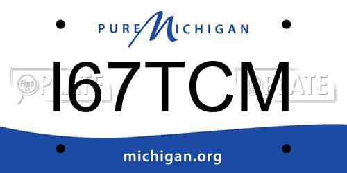 I67TCM Michigan License Plate