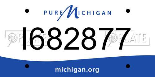 I682877 Michigan License Plate
