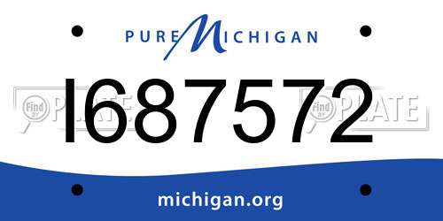 I687572 Michigan License Plate