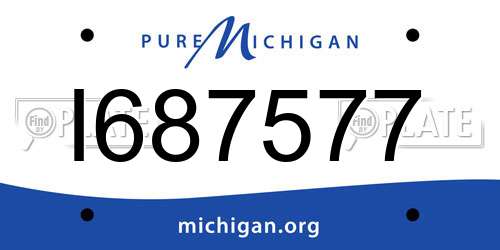 I687577 Michigan License Plate