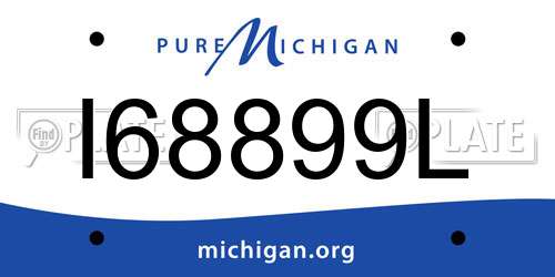 I68899L Michigan License Plate